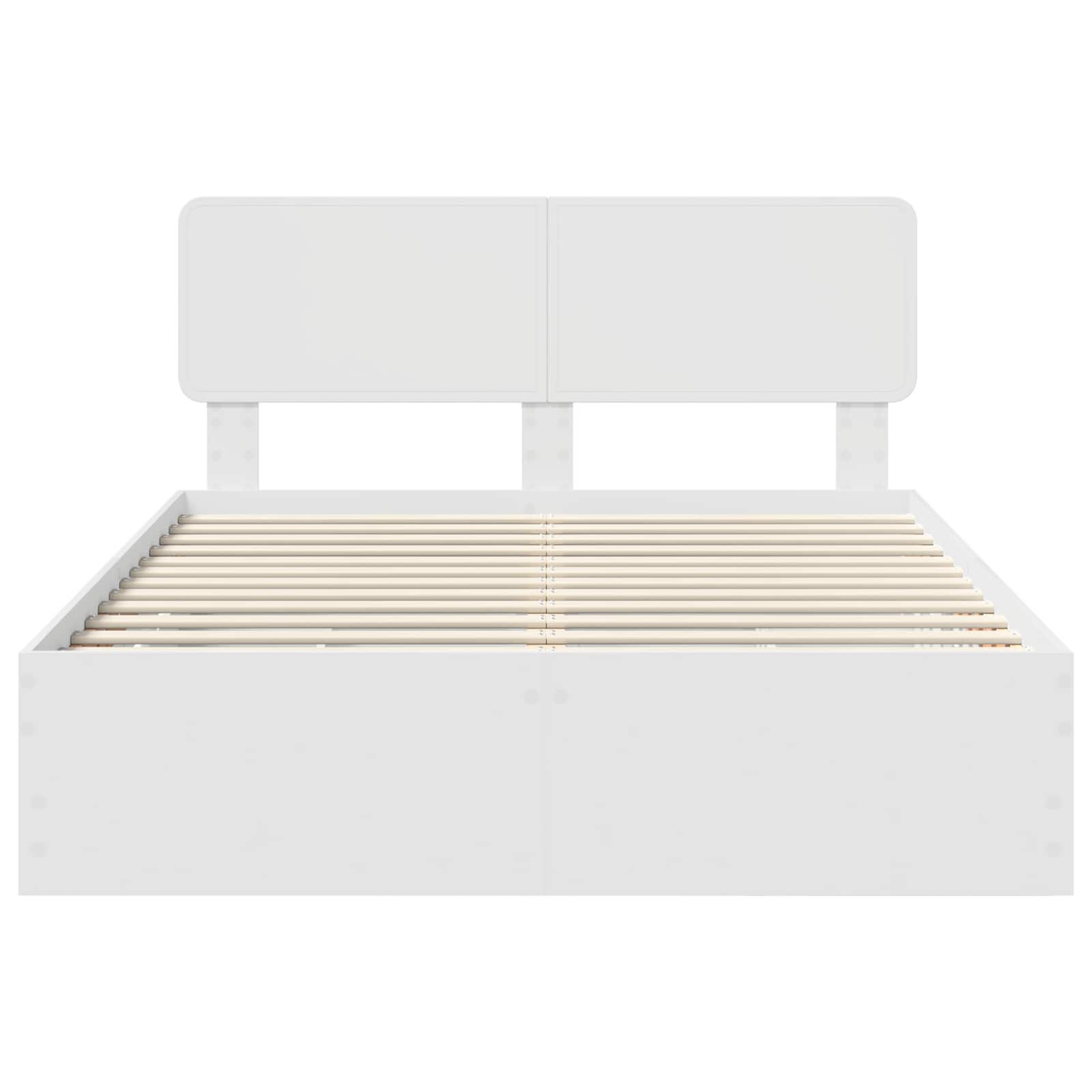 vidaXL Ramka łóżka z szufladą Biały 150 x 200 cm Drewno inżynieryjne