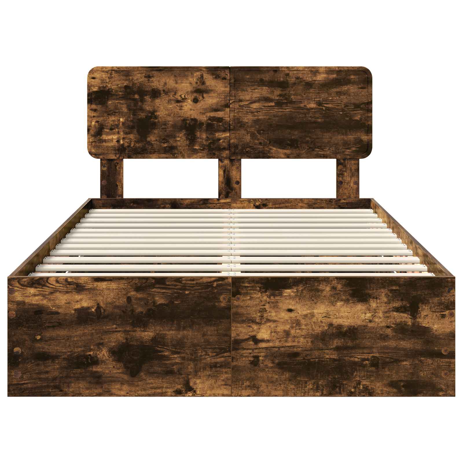 vidaXL Ramka łóżka Dąb Wędzony 135 x 190 cm Drewno inżynieryjne