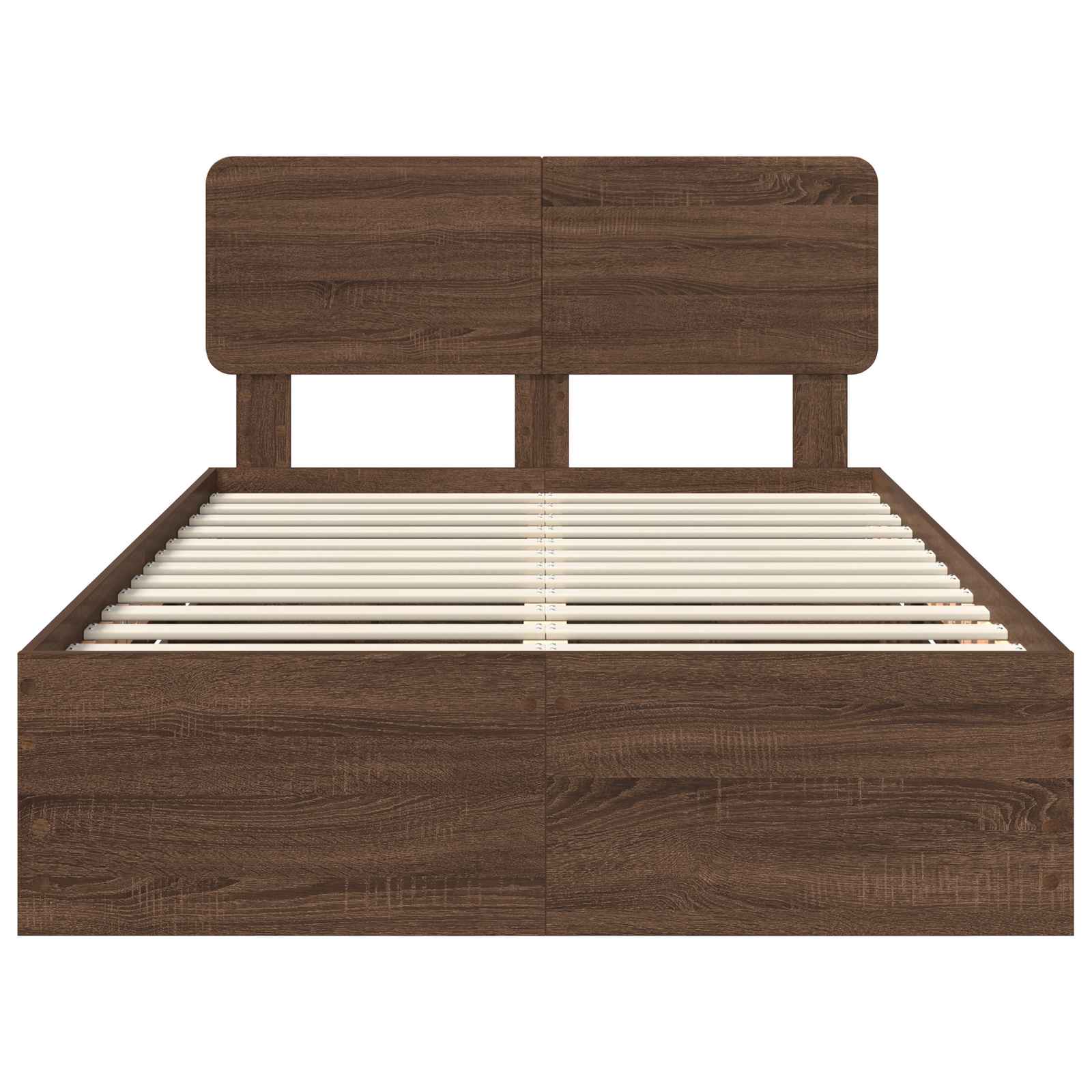 vidaXL Ramka łóżka Dąb brązowy 135 x 190 cm Drewno inżynieryjne