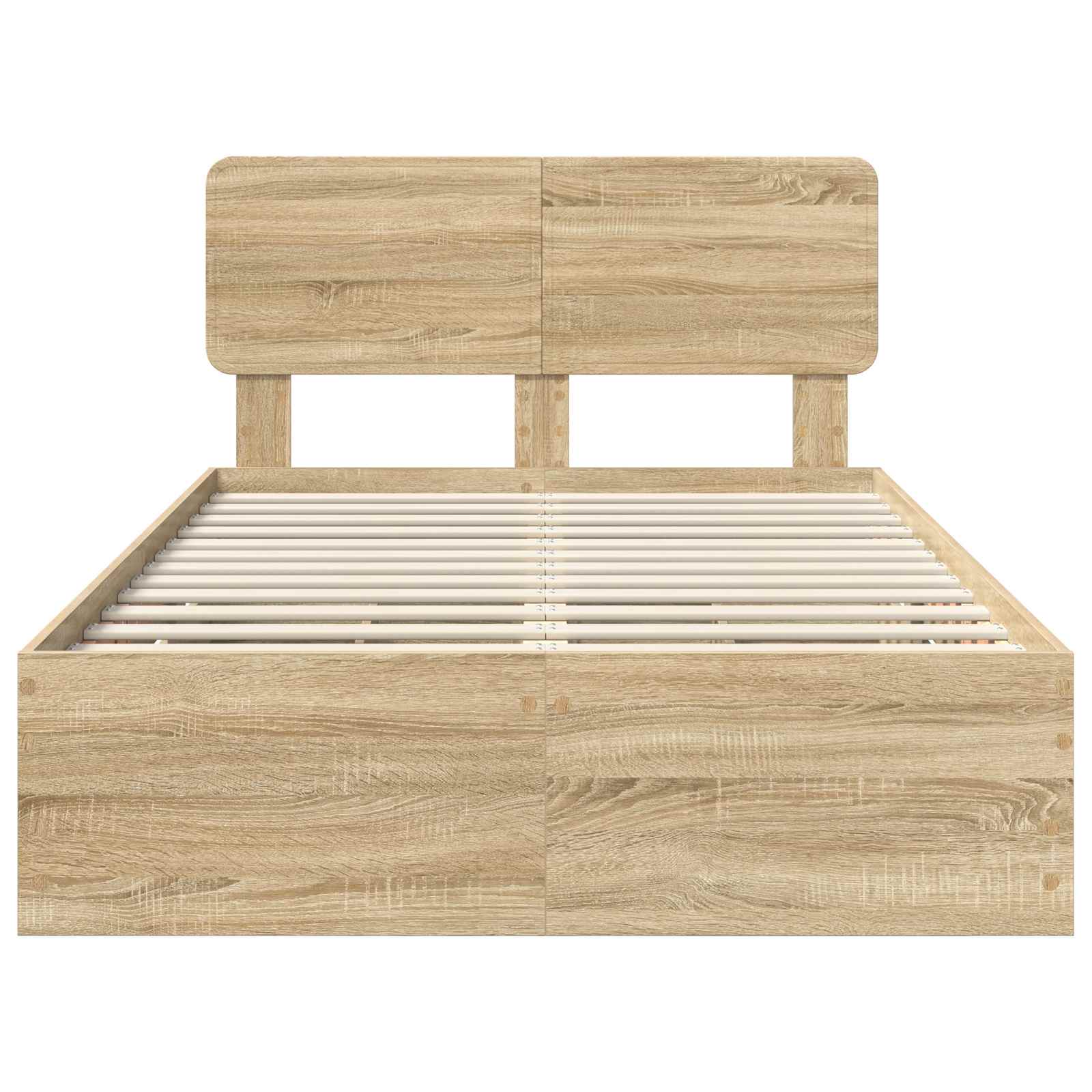 vidaXL Ramka łóżka Dąb Sonoma 120 x 200 cm Drewno inżynieryjne