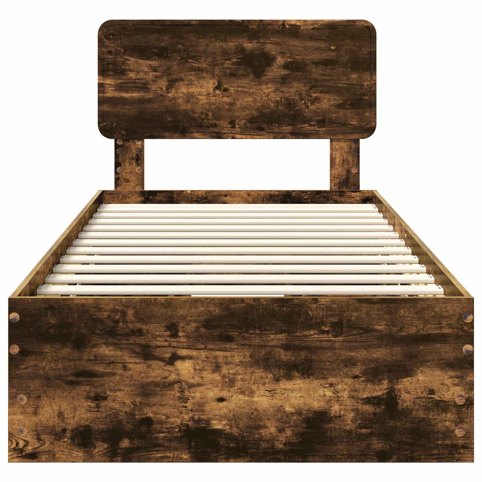 vidaXL Ramka łóżka Dąb Wędzony 90 x 200 cm Drewno inżynieryjne