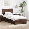 vidaXL Ramka łóżka Dąb brązowy 90 x 190 cm Drewno inżynieryjne