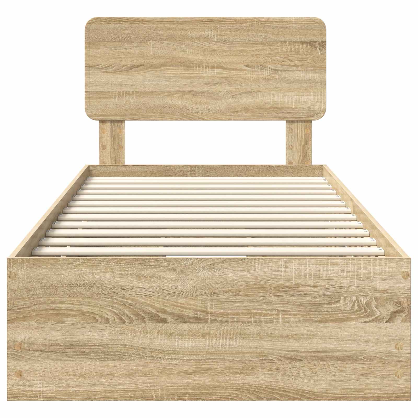 vidaXL Ramka łóżka Dąb Sonoma 75 x 190 cm Drewno inżynieryjne