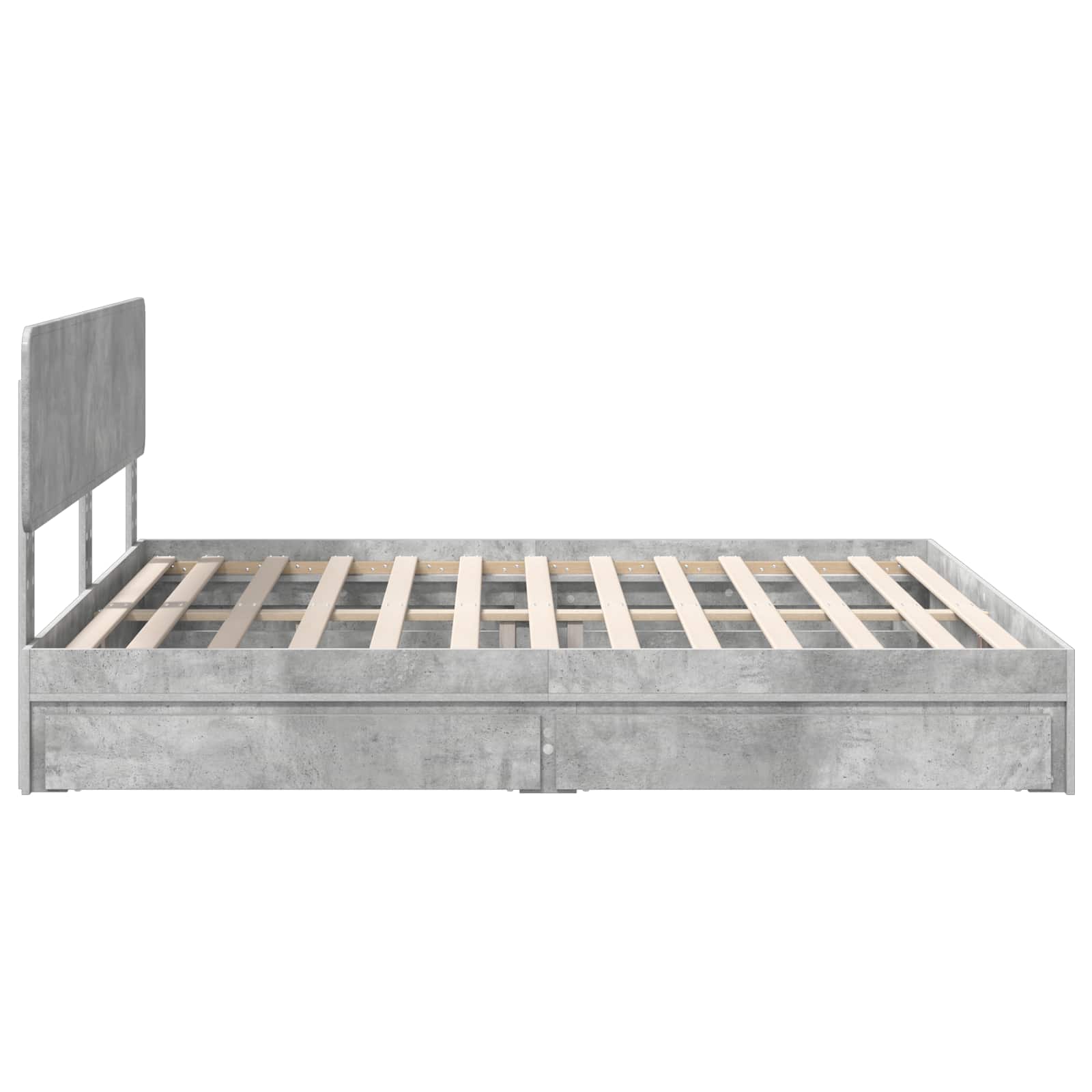 vidaXL Łóżko z miejscem do przechowywania Betonowy szary 200 x 200 cm