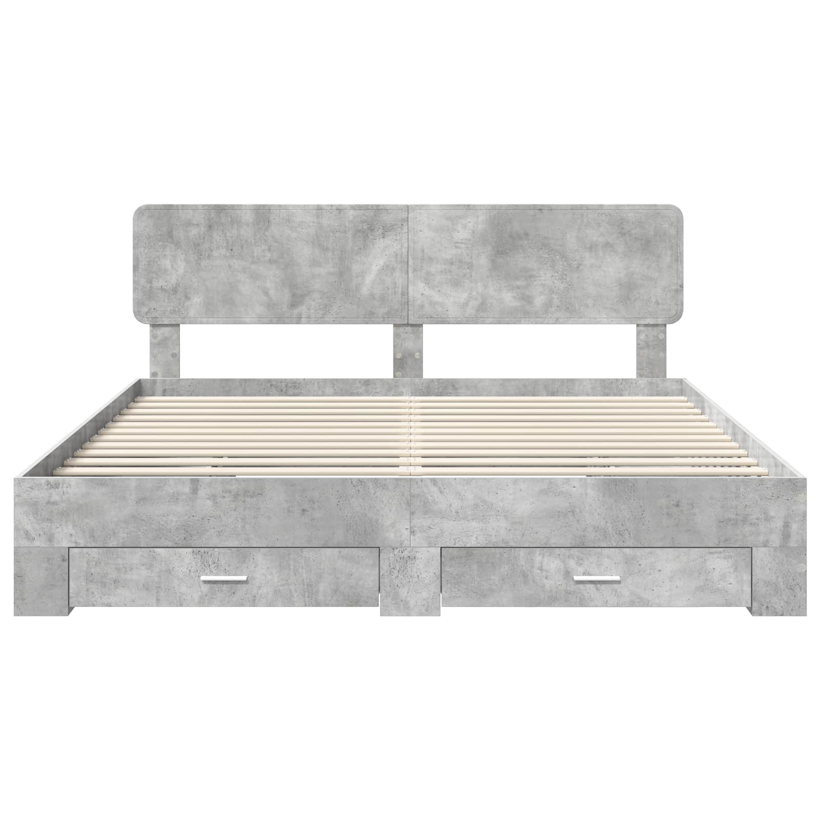 vidaXL Ramka łóżka Betonowy szary 200 x 200 cm Materiał drewnopochodny
