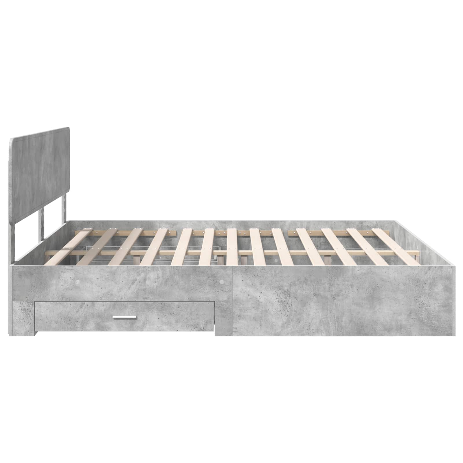 vidaXL Ramka łóżka Betonowy szary 200 x 200 cm Materiał drewnopochodny