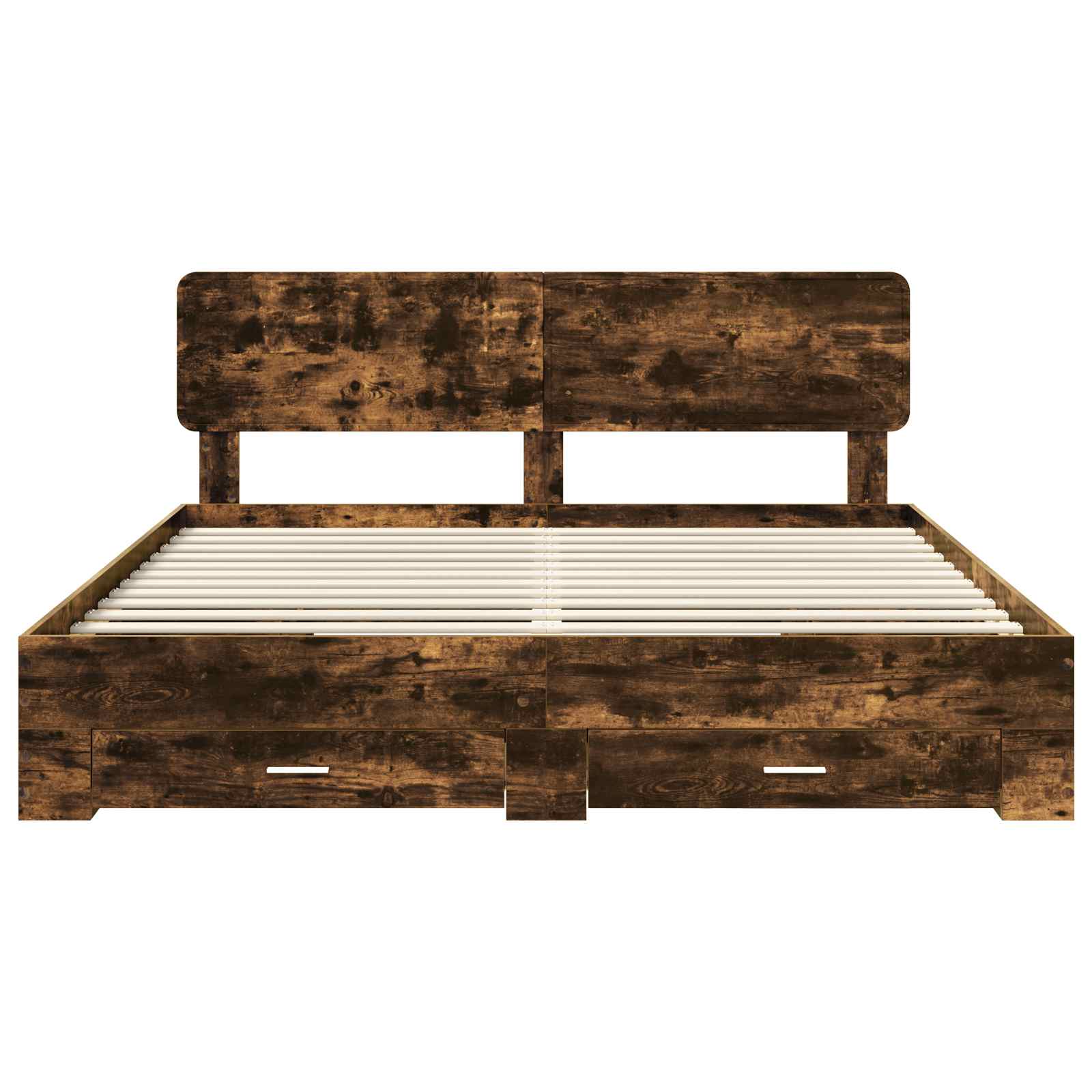 vidaXL Ramka łóżka Dąb wędzony 200 x 200 cm Materiał drewnopochodny