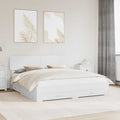 vidaXL Ramka łóżka Biały 180 x 200 cm Materiał drewnopochodny