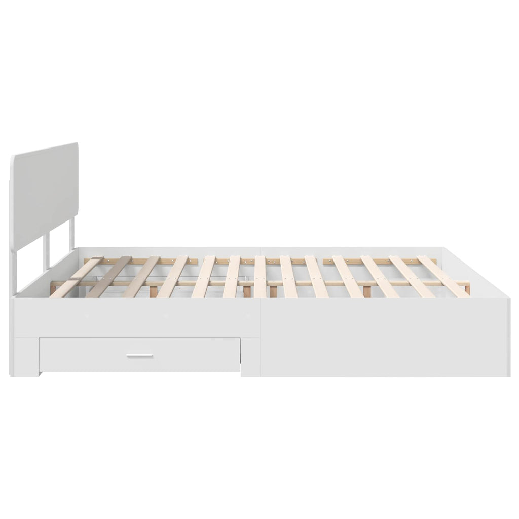 vidaXL Ramka łóżka Biały 180 x 200 cm Materiał drewnopochodny