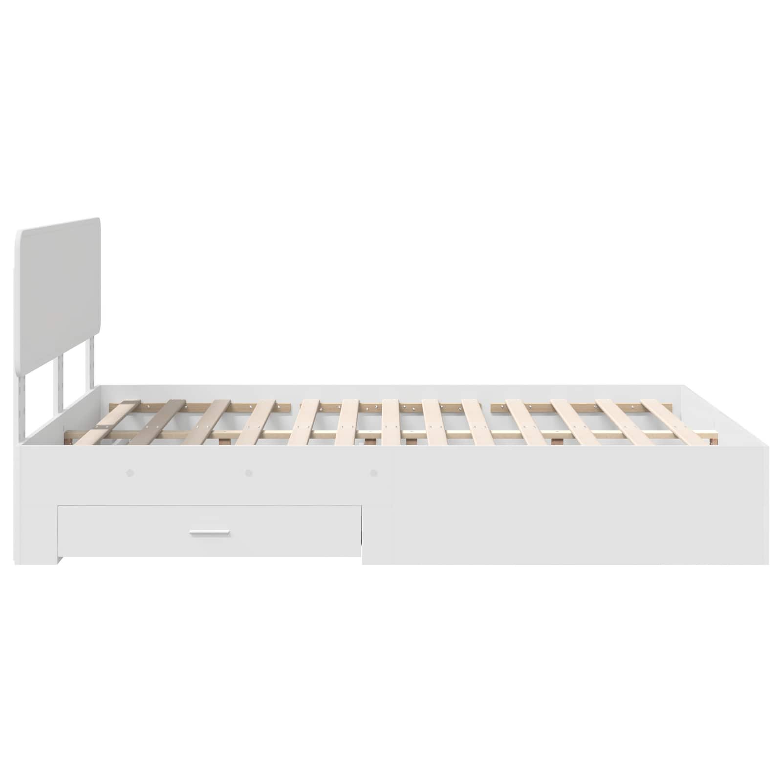 vidaXL Ramka łóżka Biały 160 x 200 cm Materiał drewnopochodny