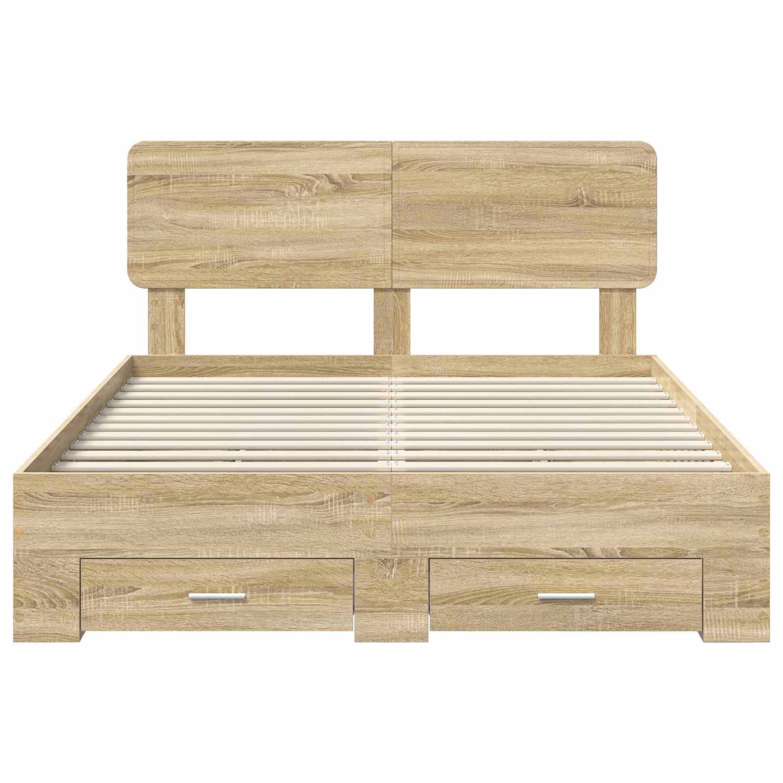 vidaXL Ramka łóżka Dąb Sonoma 150 x 200 cm Materiał drewnopochodny