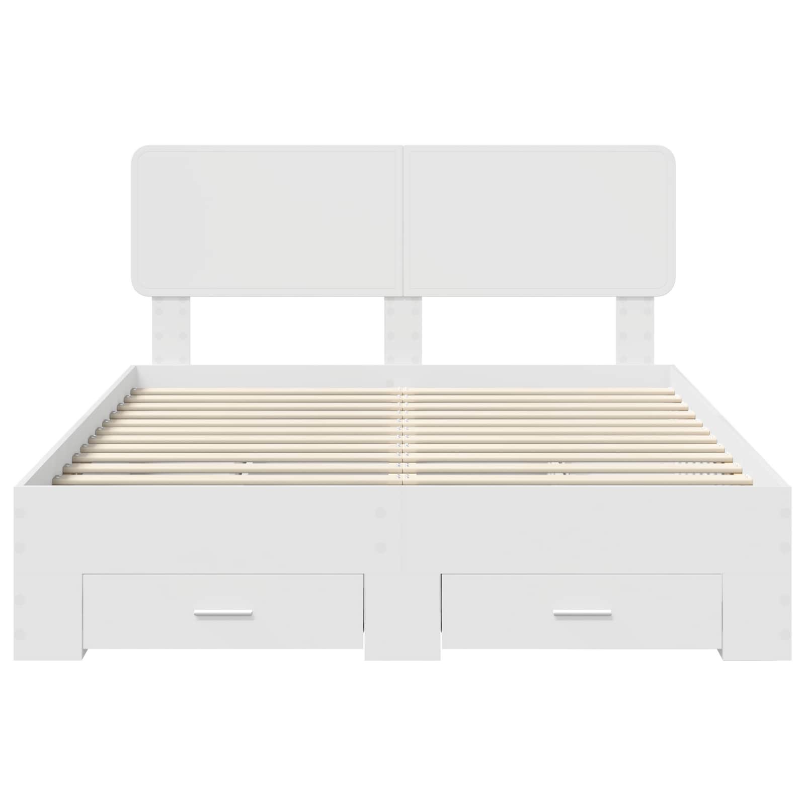 vidaXL Ramka łóżka Biały 140 x 200 cm Materiał drewnopochodny