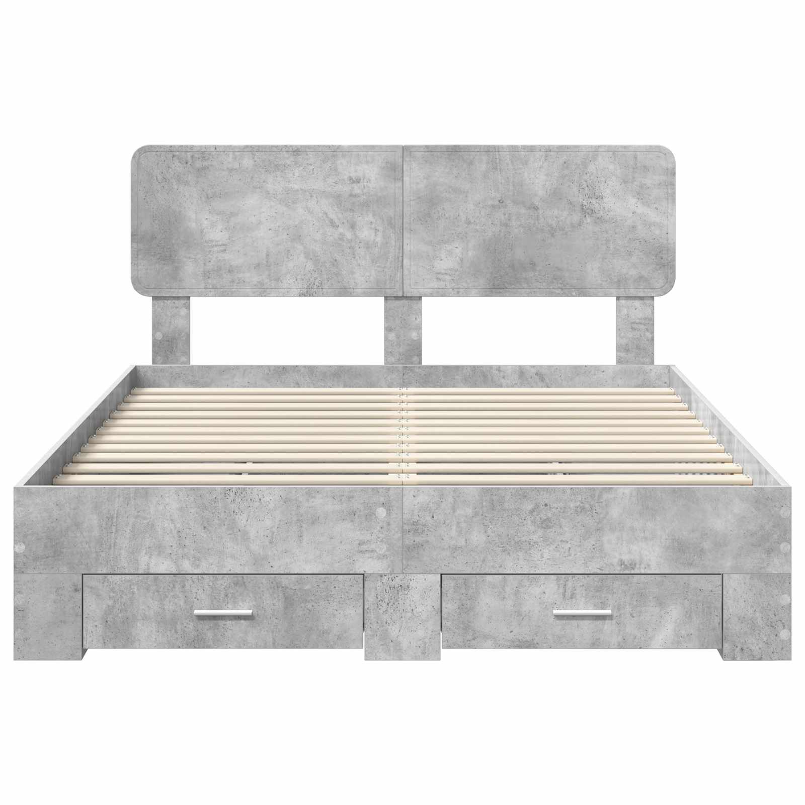 vidaXL Ramka łóżka Betonowy szary 140 x 190 cm Materiał drewnopochodny