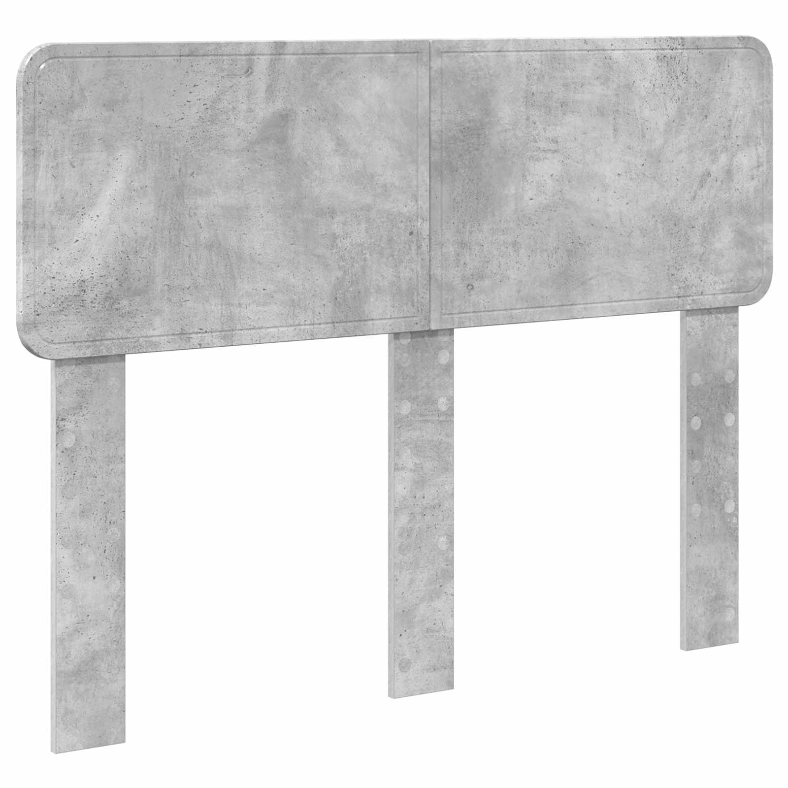 vidaXL Ramka łóżka Betonowy szary 135 x 190 cm Materiał drewnopochodny