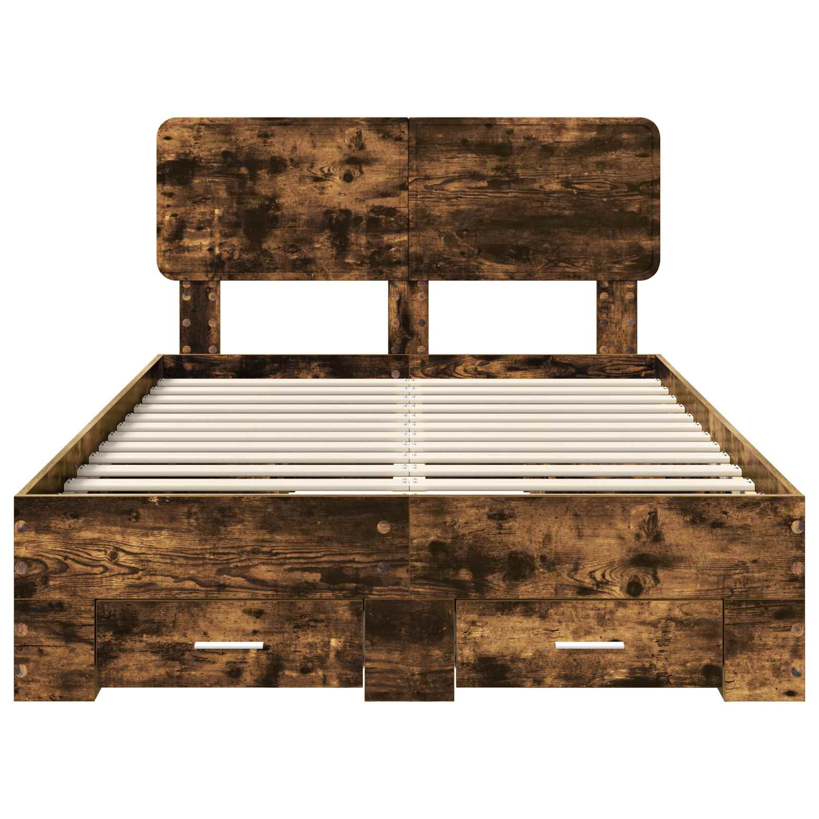 vidaXL Ramka łóżka Dąb wędzony 120 x 200 cm Materiał drewnopochodny