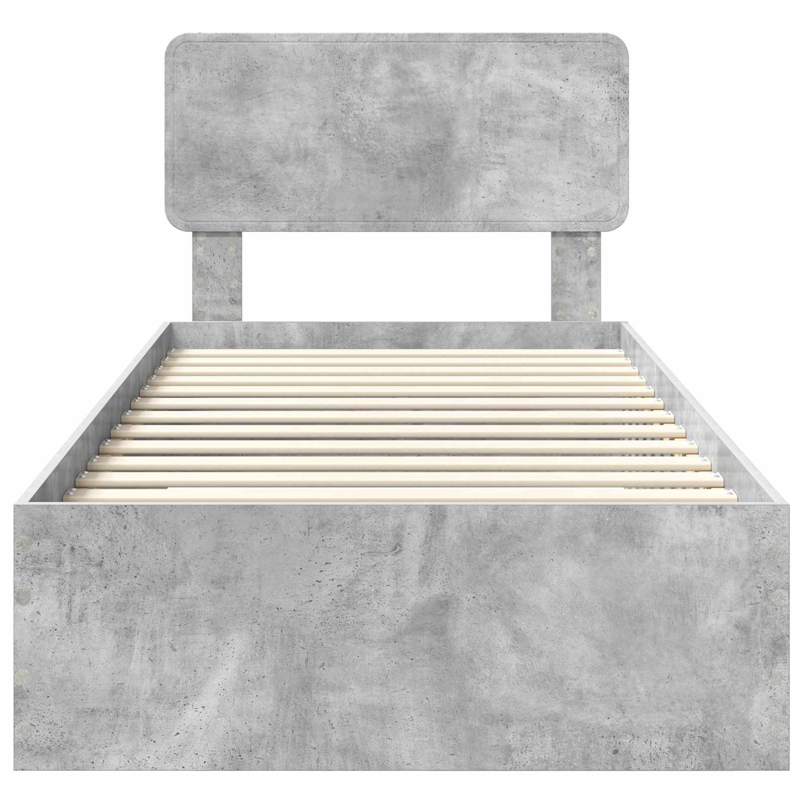 vidaXL Ramka łóżka Betonowy szary 100 x 200 cm Materiał drewnopochodny