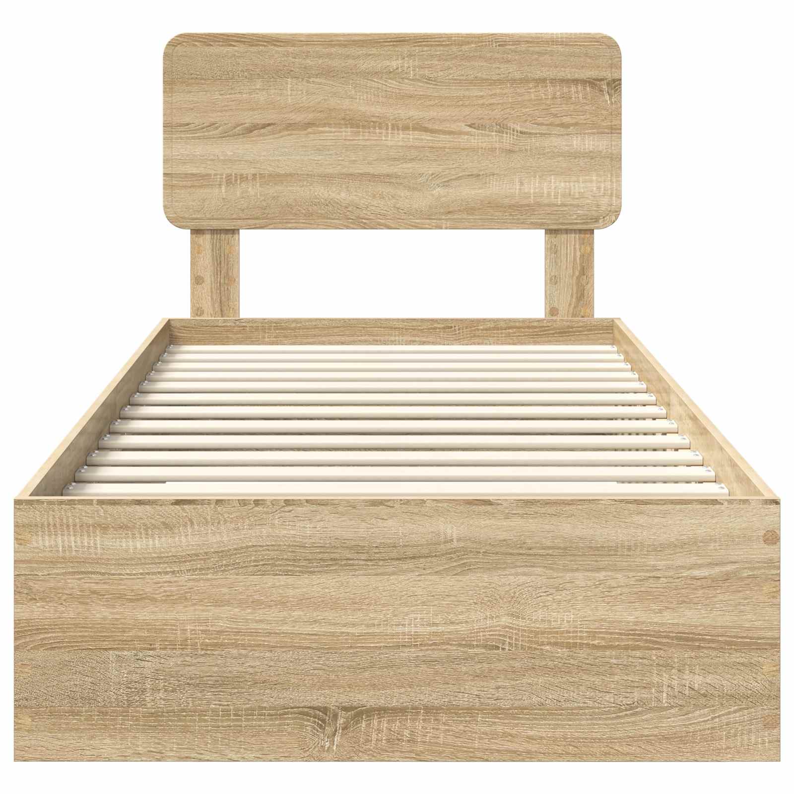 vidaXL Ramka łóżka Dąb Sonoma 90 x 200 cm Materiał drewnopochodny