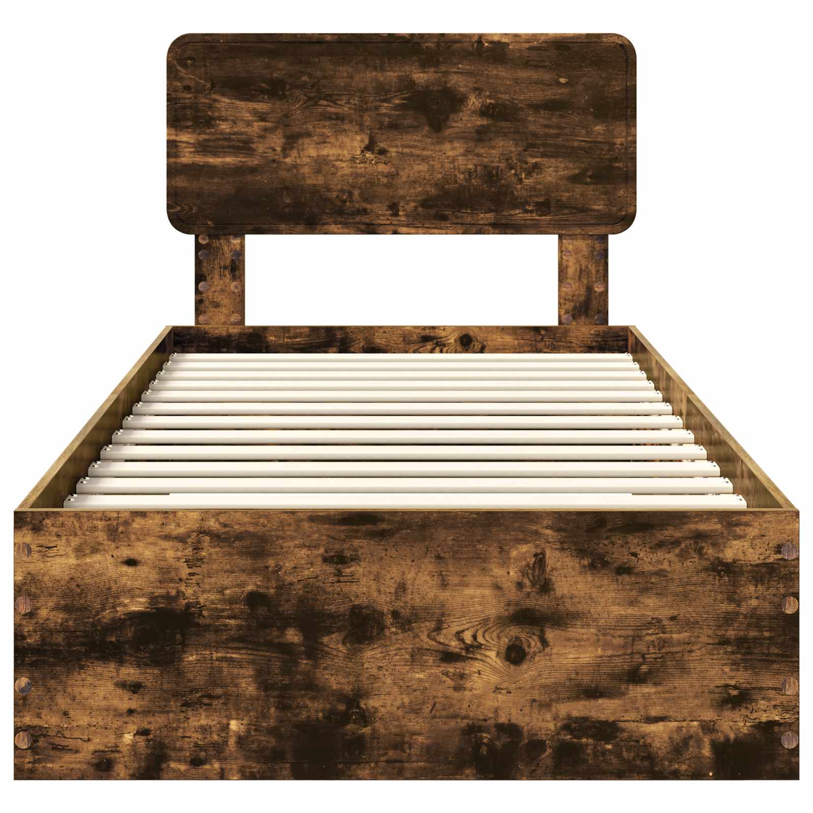 vidaXL Ramka łóżka Dąb wędzony 90 x 200 cm Materiał drewnopochodny