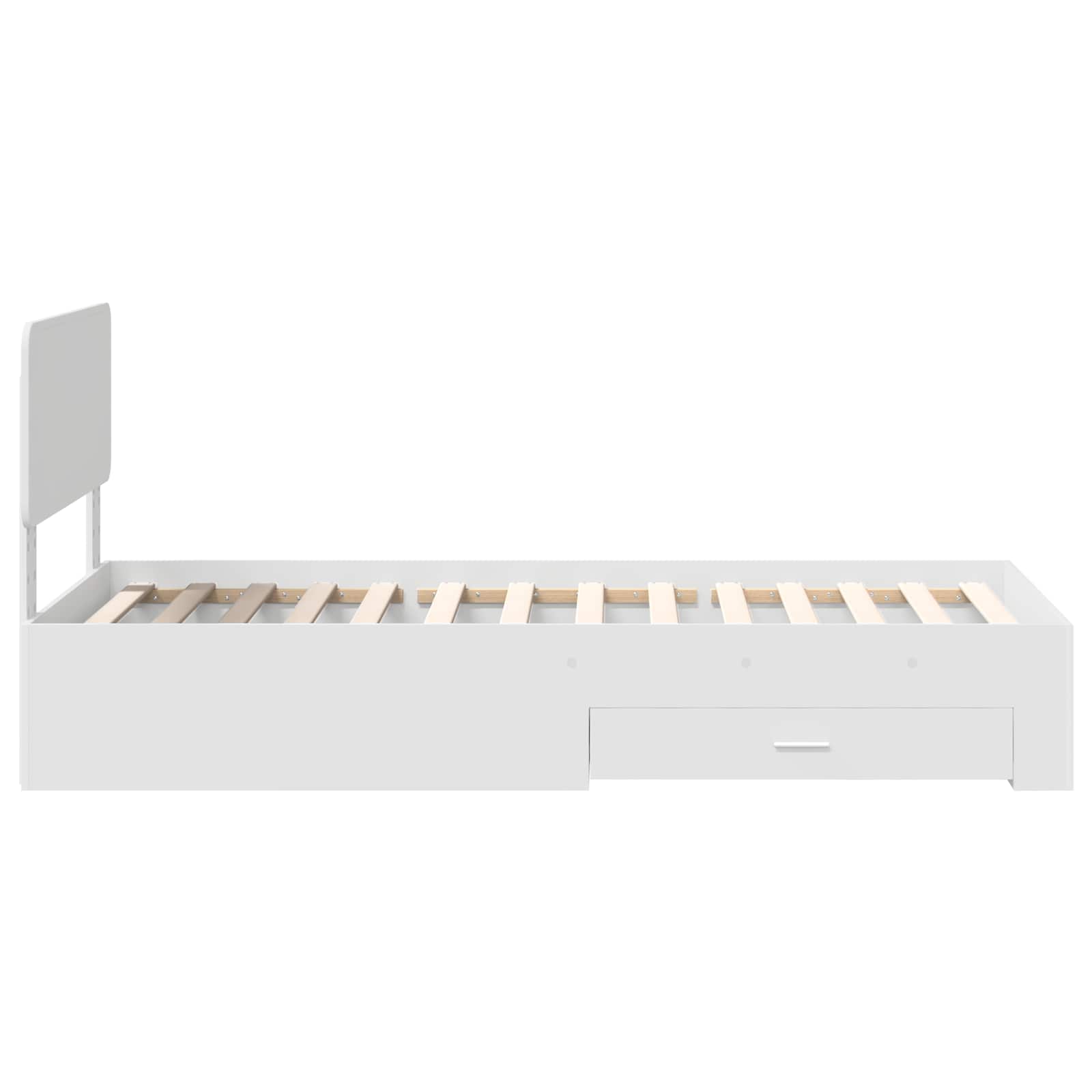 vidaXL Ramka łóżka Biały 90 x 190 cm Materiał drewnopochodny