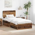 vidaXL Ramka łóżka Stare drewno 90 x 190 cm Materiał drewnopochodny
