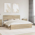 vidaXL Ramka łóżka Sonoma 200 x 200 cm Lite drewno sosnowe