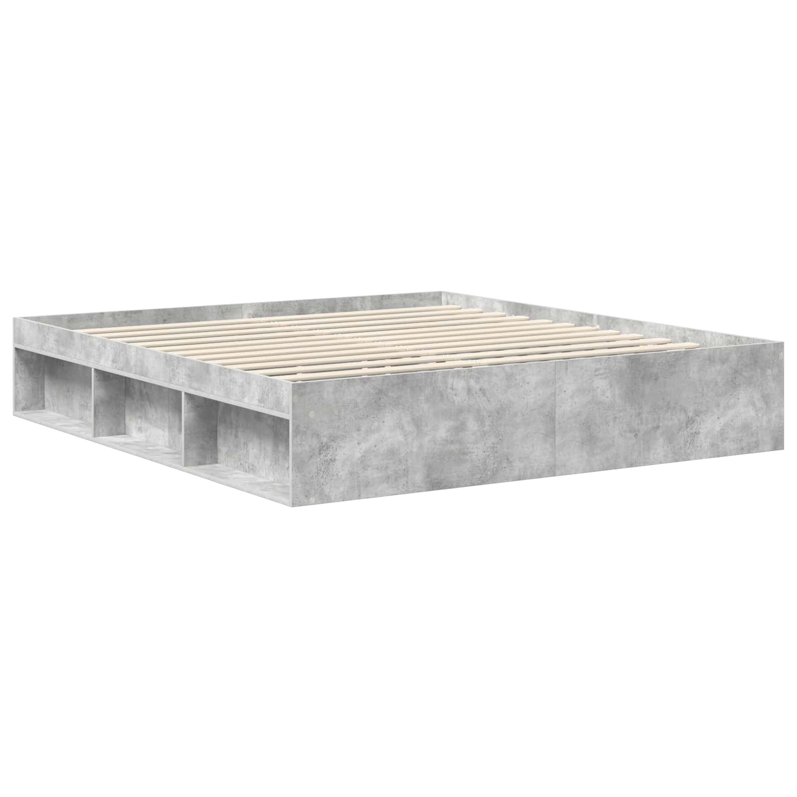 vidaXL Ramka łóżka Betonowy 180 x 200 cm Lite drewno sosnowe