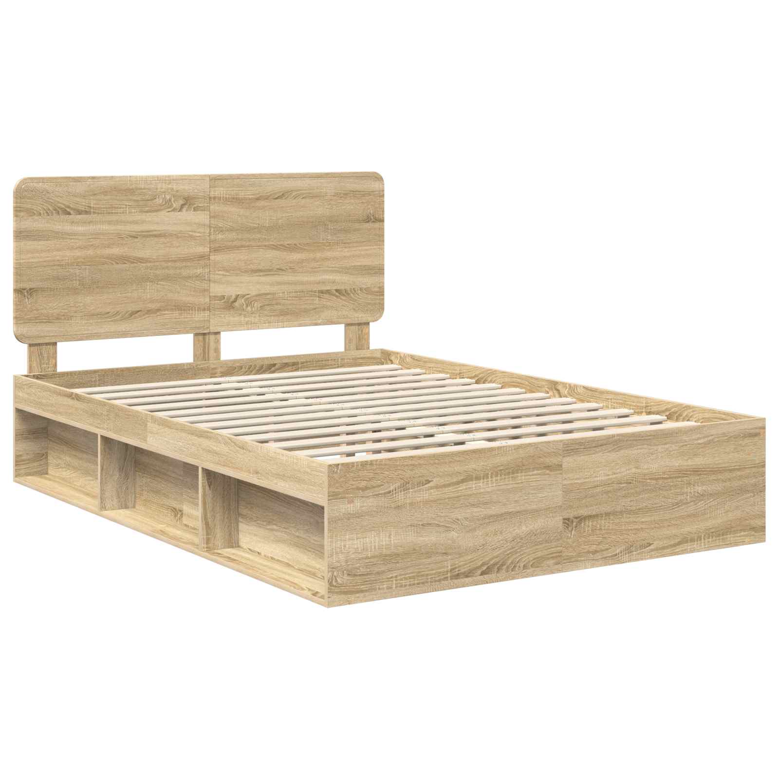vidaXL Ramka łóżka Sonoma 140 x 190 cm Lite drewno sosnowe
