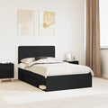 vidaXL Ramka łóżka Czarny 135 x 190 cm Lite drewno sosnowe