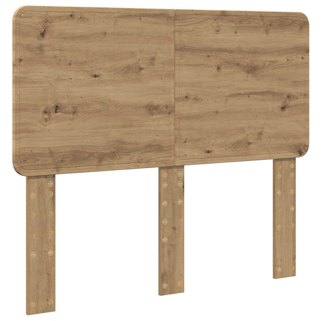 vidaXL Ramka łóżka Dąb rzemieślniczy 135 x 190 cm Lite drewno sosnowe