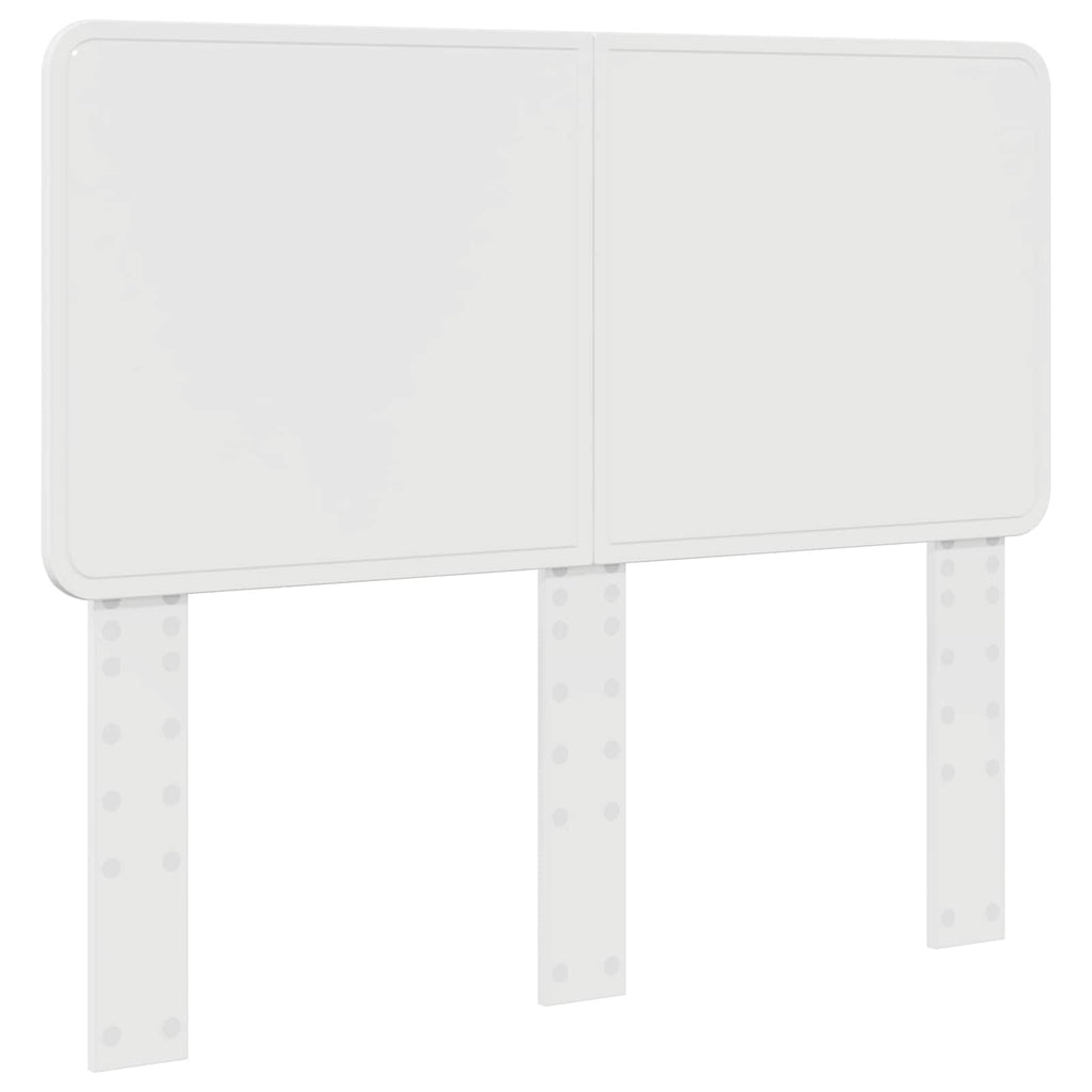 vidaXL Ramka łóżka Z zagłówkiem Biały 120 x 200 cm Lite drewno sosnowe