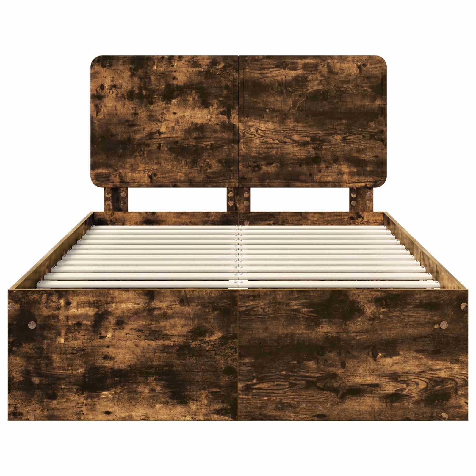 vidaXL Ramka łóżka Dąb wędzony 120 x 200 cm Lite drewno sosnowe