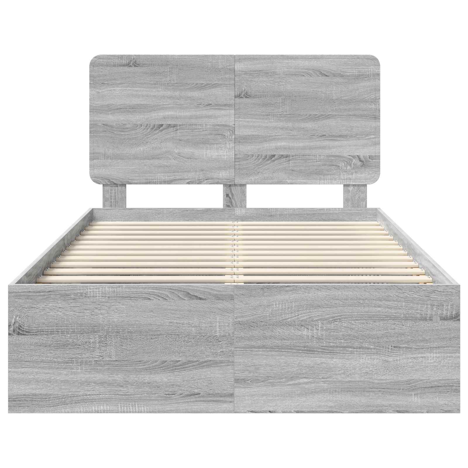 vidaXL Ramka łóżka Szary Sonoma 120 x 200 cm Lite drewno sosnowe