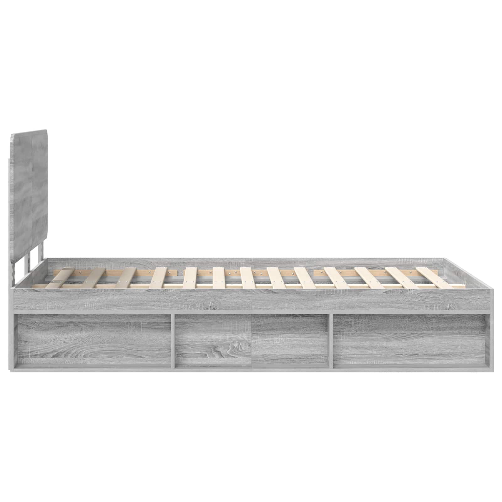 vidaXL Ramka łóżka Szary Sonoma 120 x 200 cm Lite drewno sosnowe