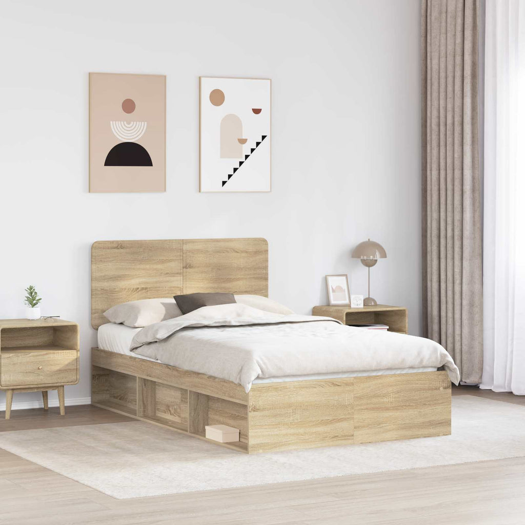 vidaXL Ramka łóżka Sonoma 120 x 190 cm Lite drewno sosnowe