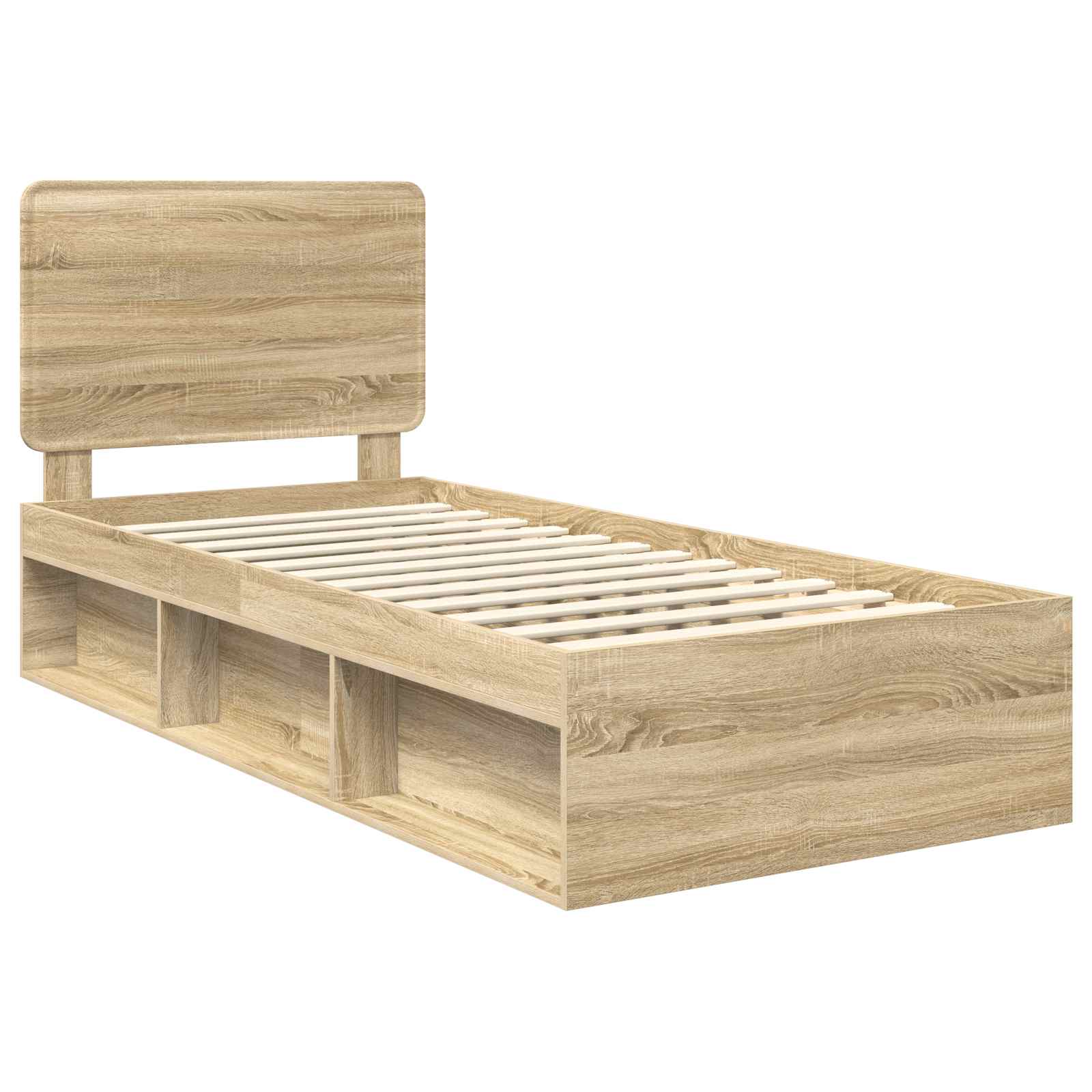 vidaXL Ramka łóżka Sonoma 100 x 200 cm Lite drewno sosnowe