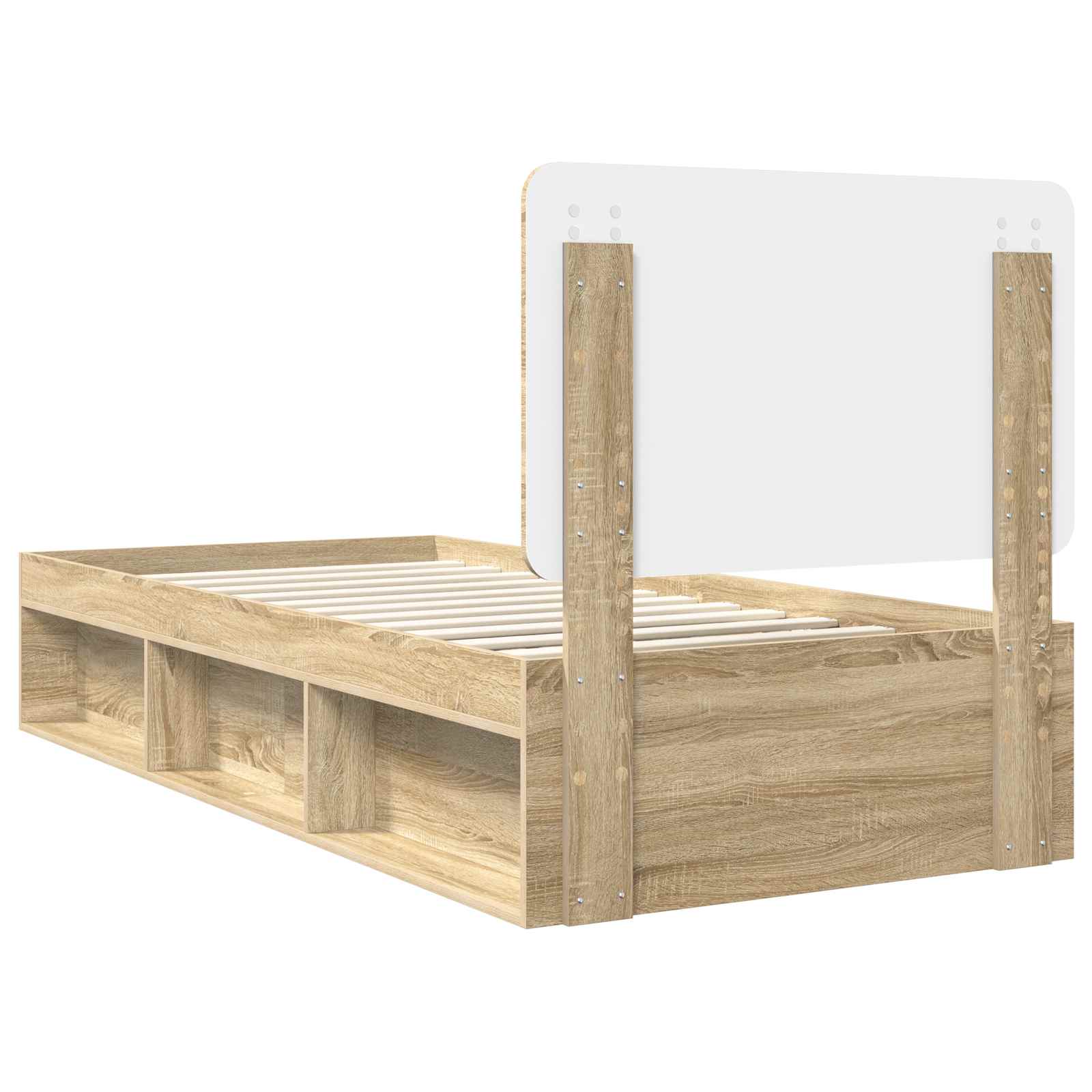 vidaXL Ramka łóżka Sonoma 100 x 200 cm Lite drewno sosnowe