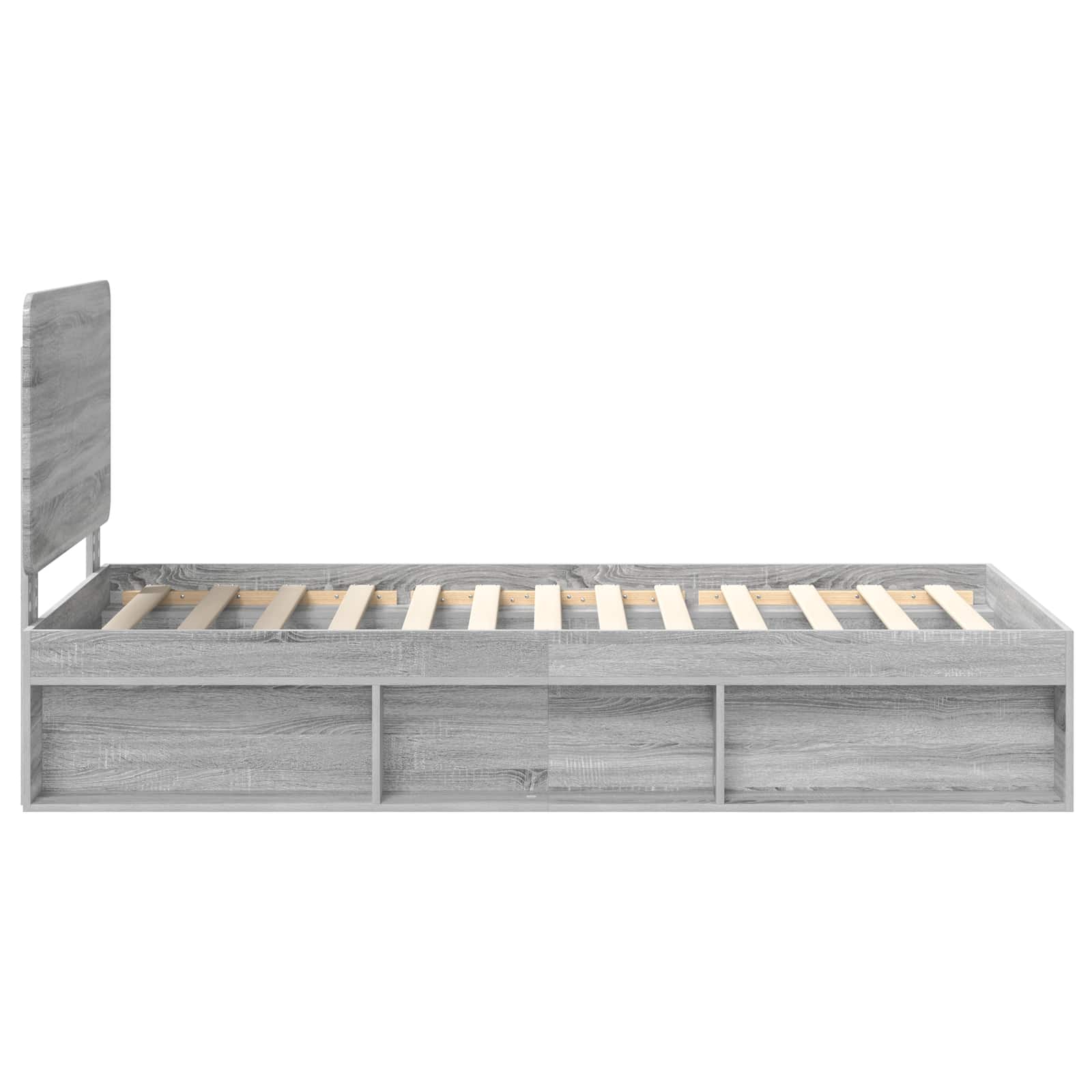 vidaXL Ramka łóżka Szary Sonoma 90 x 200 cm Lite drewno sosnowe