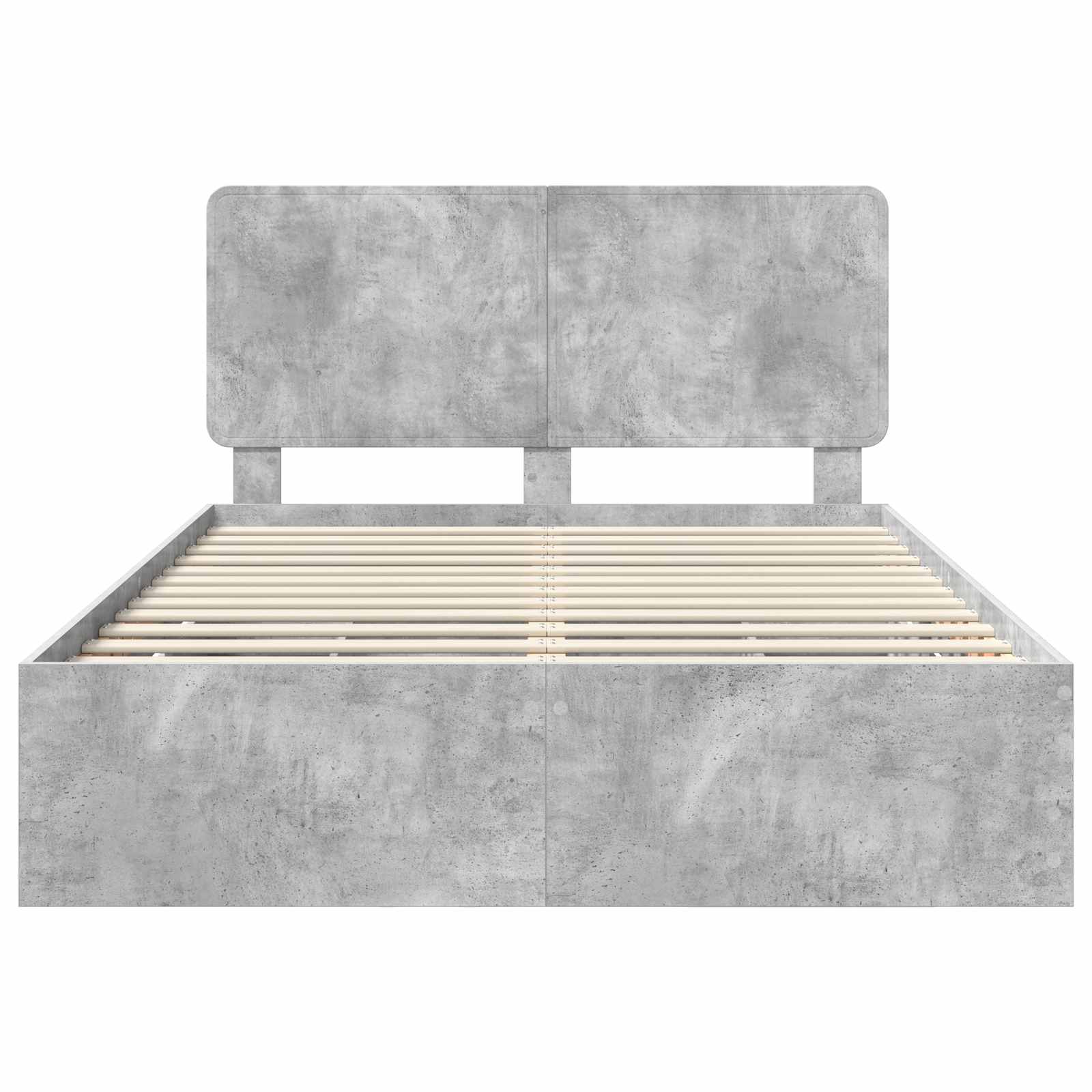 vidaXL Ramka łóżka Betonowy szary 140 x 190 cm Drewno inżynieryjne