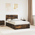 vidaXL Ramka łóżka Dąb wędzony 120 x 190 cm Drewno inżynieryjne