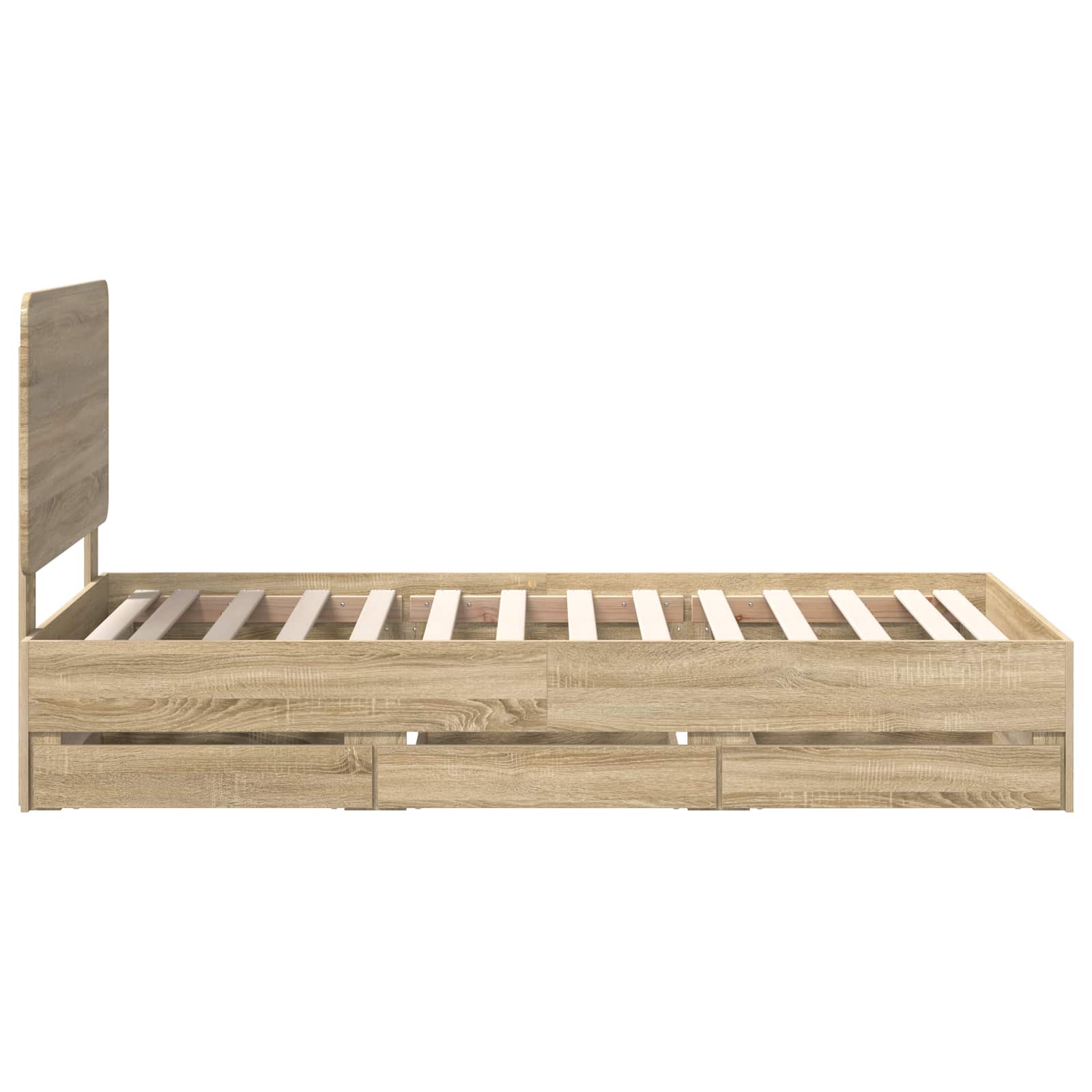 vidaXL Ramka łóżka Dąb Sonoma 100 x 200 cm Drewno inżynieryjne