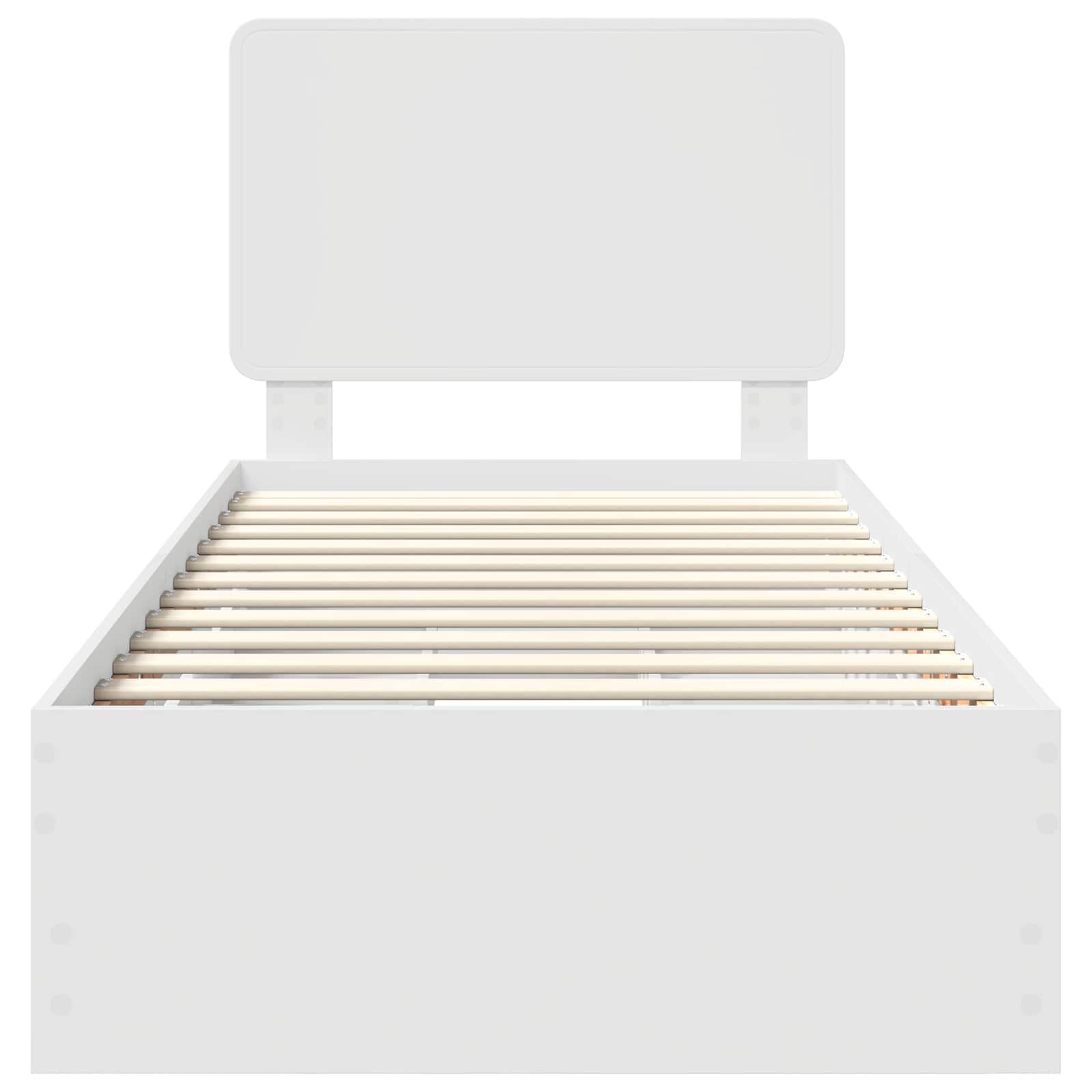 vidaXL Ramka łóżka z szufladą Biały 90 x 200 cm Drewno inżynieryjne