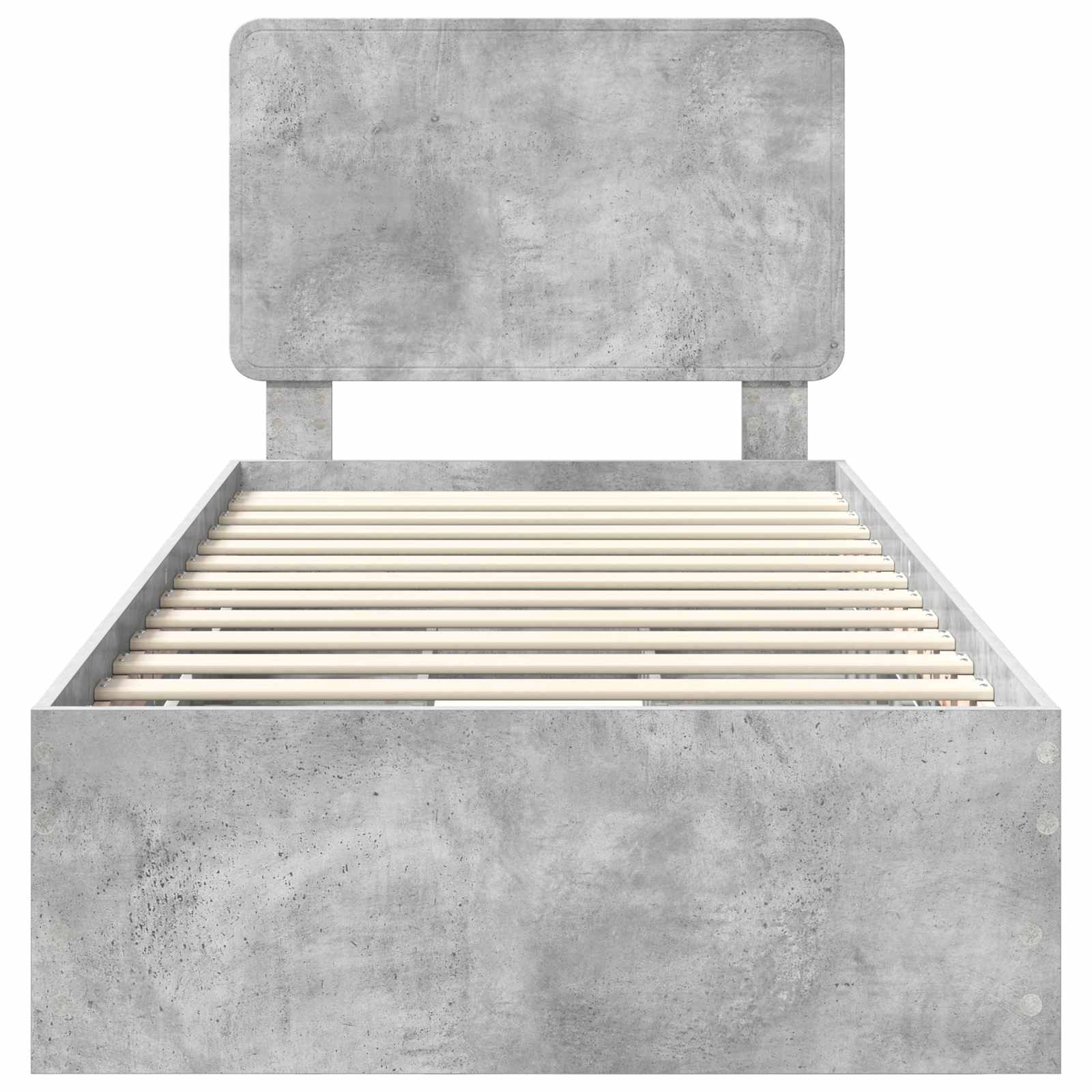 vidaXL Ramka łóżka Betonowy szary 90 x 200 cm Drewno inżynieryjne