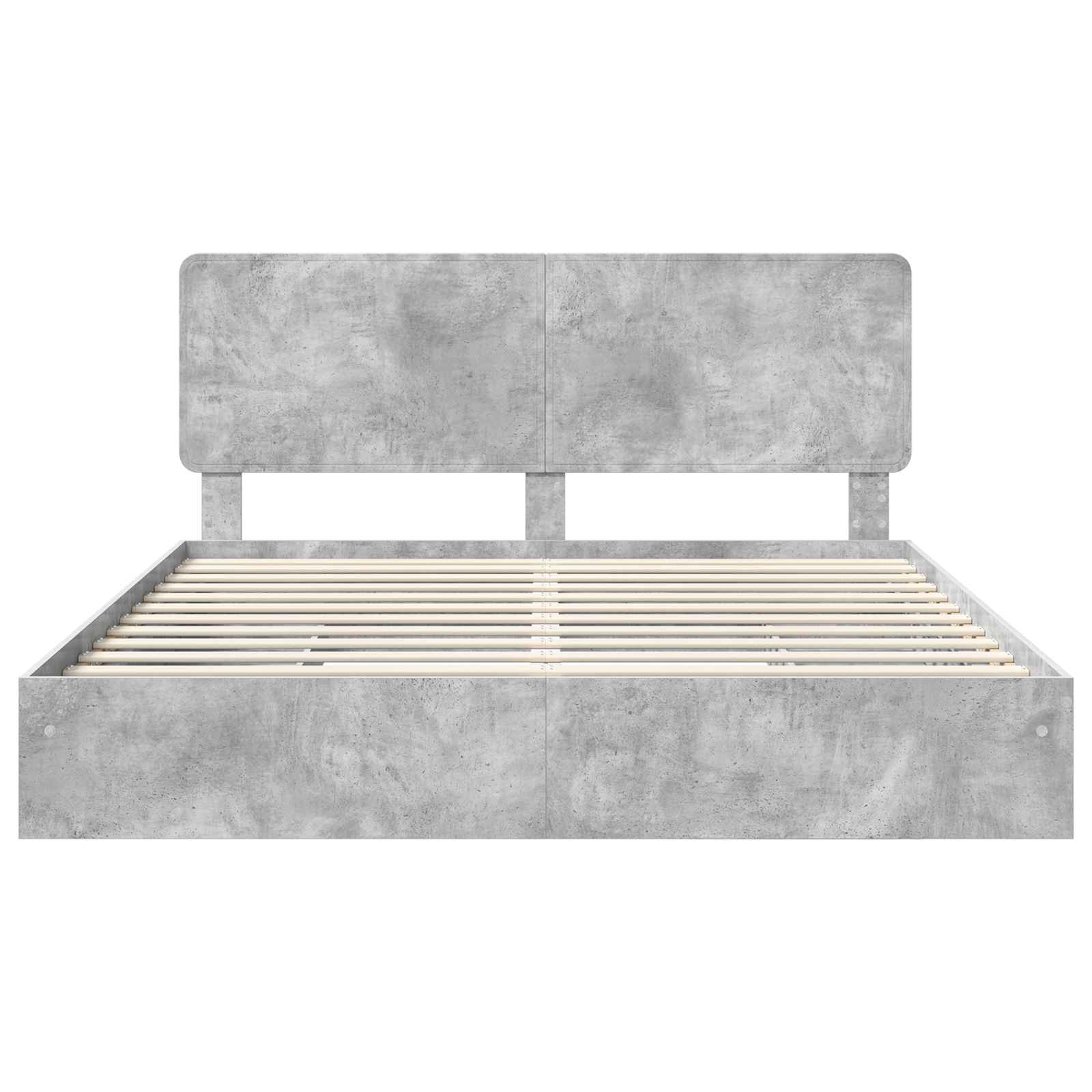 vidaXL Łóżko z miejscem do przechowywania Betonowy szary 200 x 200 cm