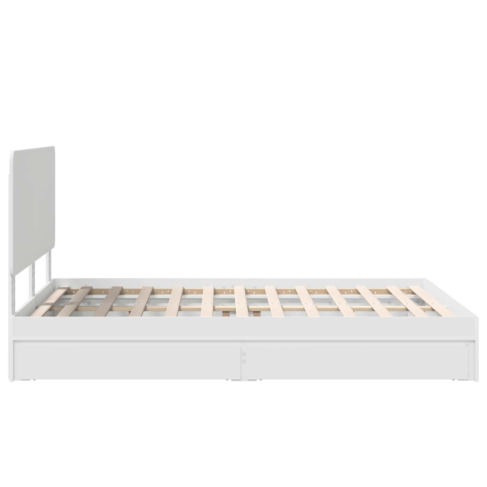 vidaXL Łóżko z miejscem do przechowywania Biały 140 x 190 cm