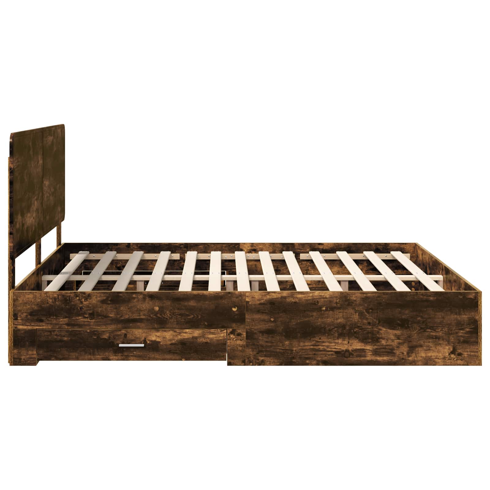 vidaXL Ramka łóżka Dąb wędzony 200 x 200 cm Materiał drewnopochodny