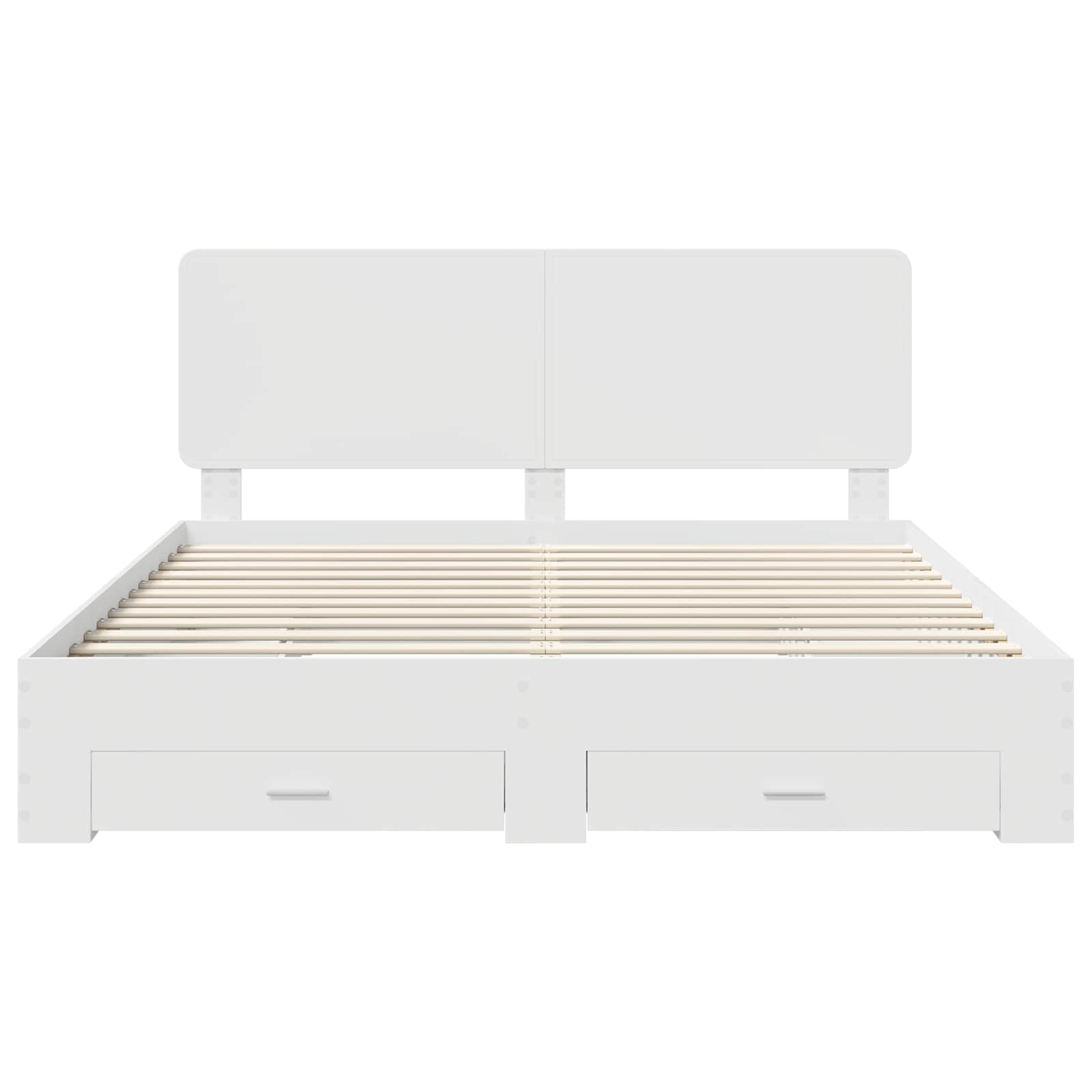vidaXL Ramka łóżka Biały 180 x 200 cm Materiał drewnopochodny