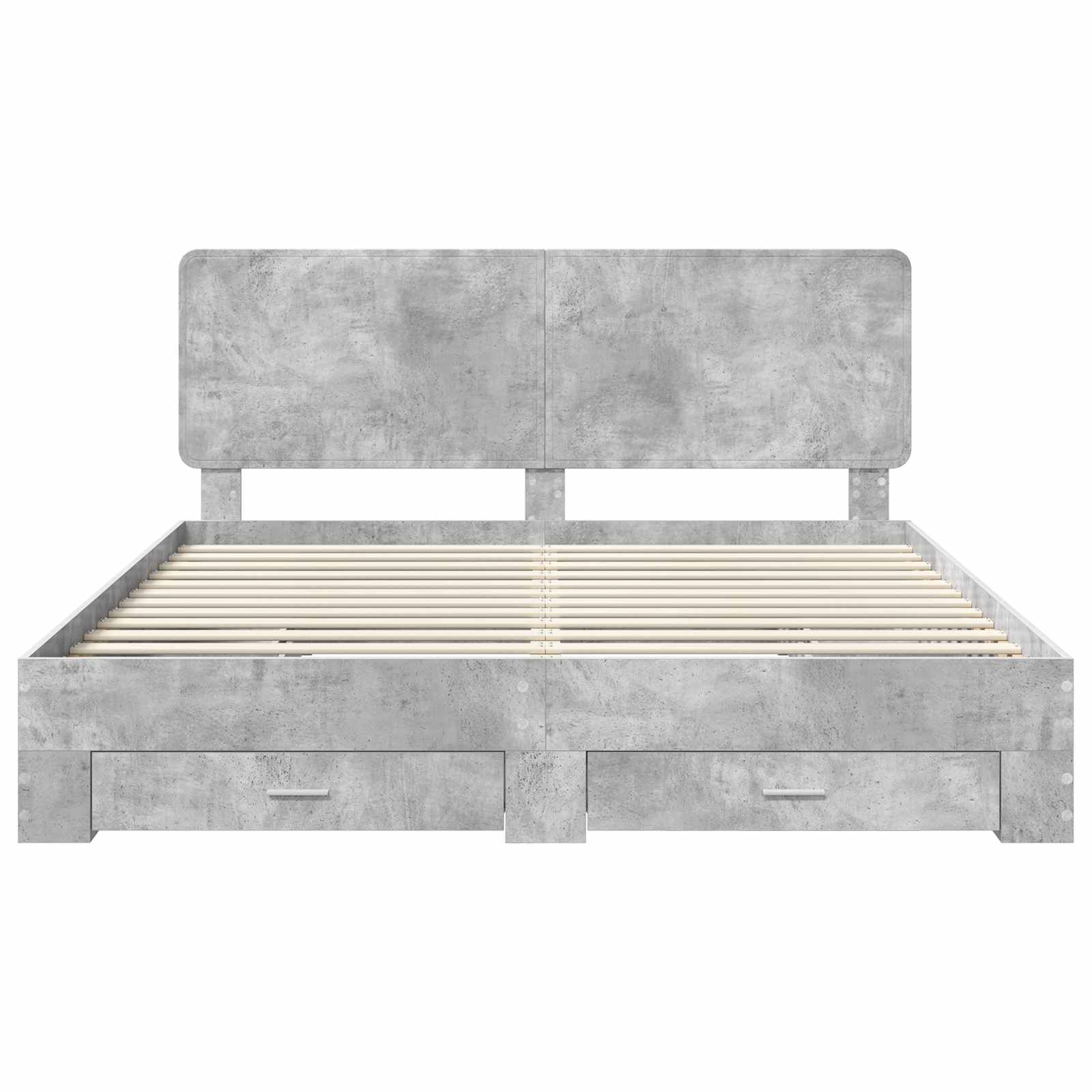 vidaXL Ramka łóżka Betonowy szary 180 x 200 cm Materiał drewnopochodny