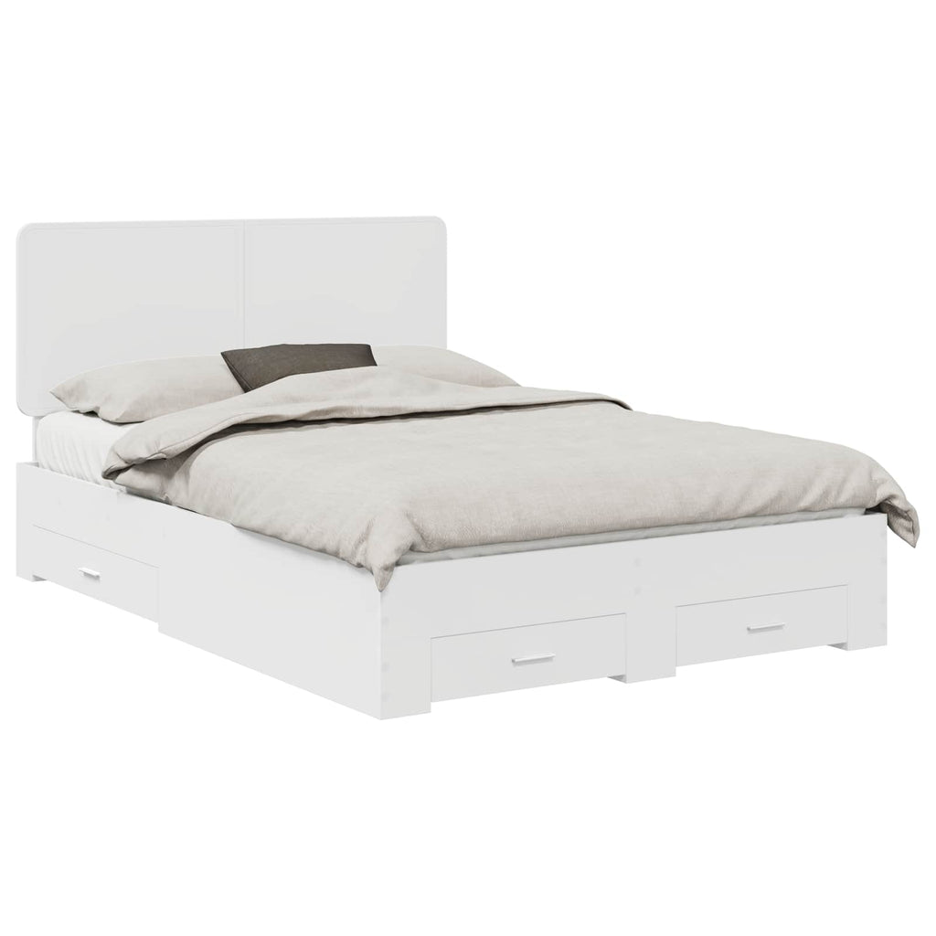 vidaXL Ramka łóżka Biały 160 x 200 cm Materiał drewnopochodny