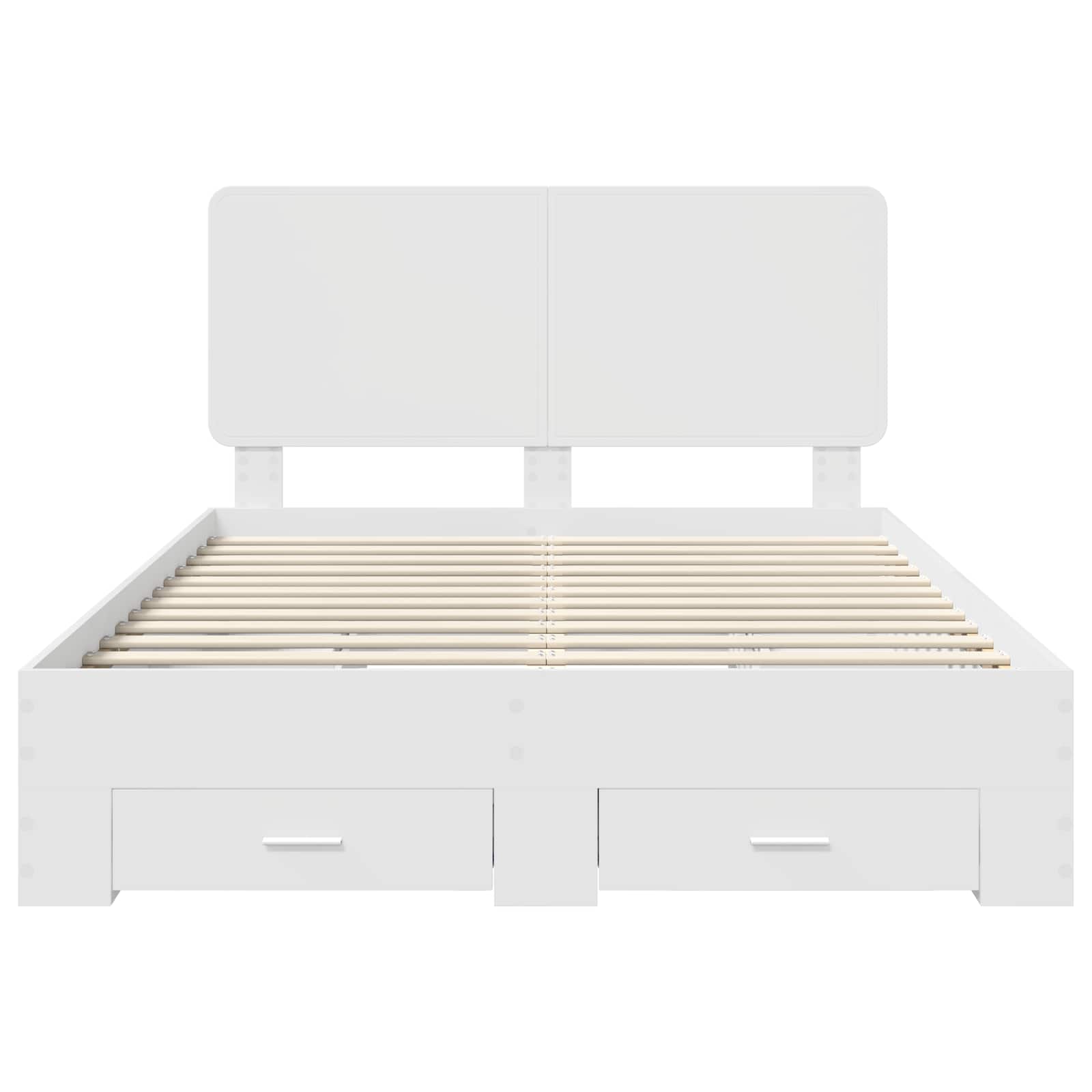 vidaXL Ramka łóżka Biały 160 x 200 cm Materiał drewnopochodny