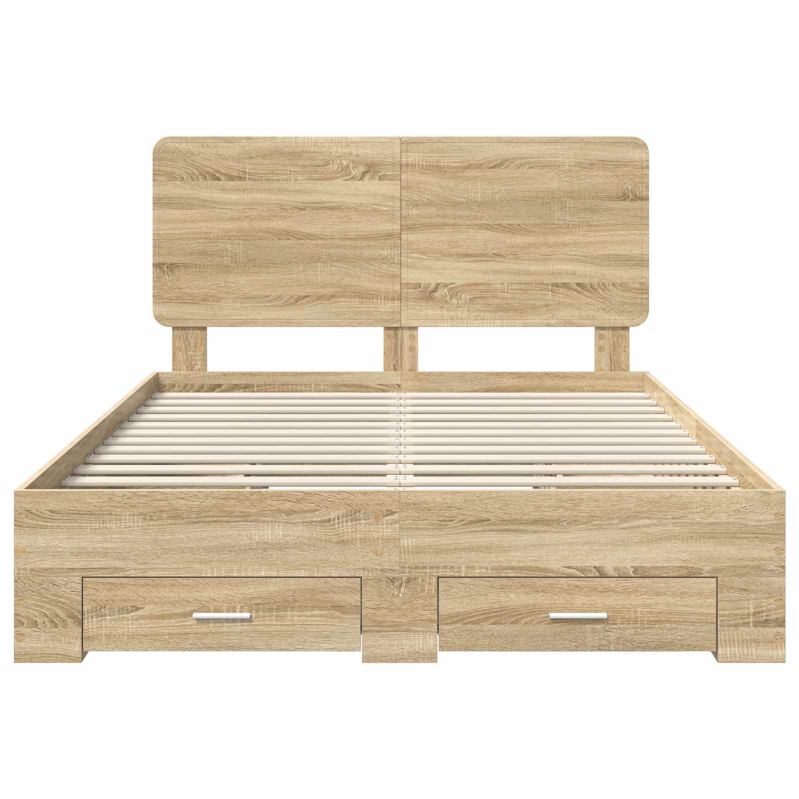 vidaXL Ramka łóżka Dąb Sonoma 150 x 200 cm Materiał drewnopochodny